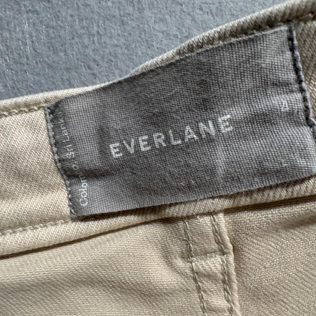 Everlane The Slim Leg Crop Pants Womens 4 Beige Khaki Chino Utility High Rise