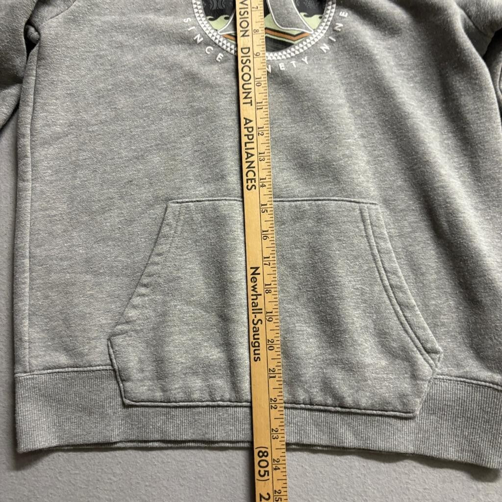 Hurley Boys Hoodie XL 18/20 Gray Pullover Sweatshirt Graphic Logo Surf