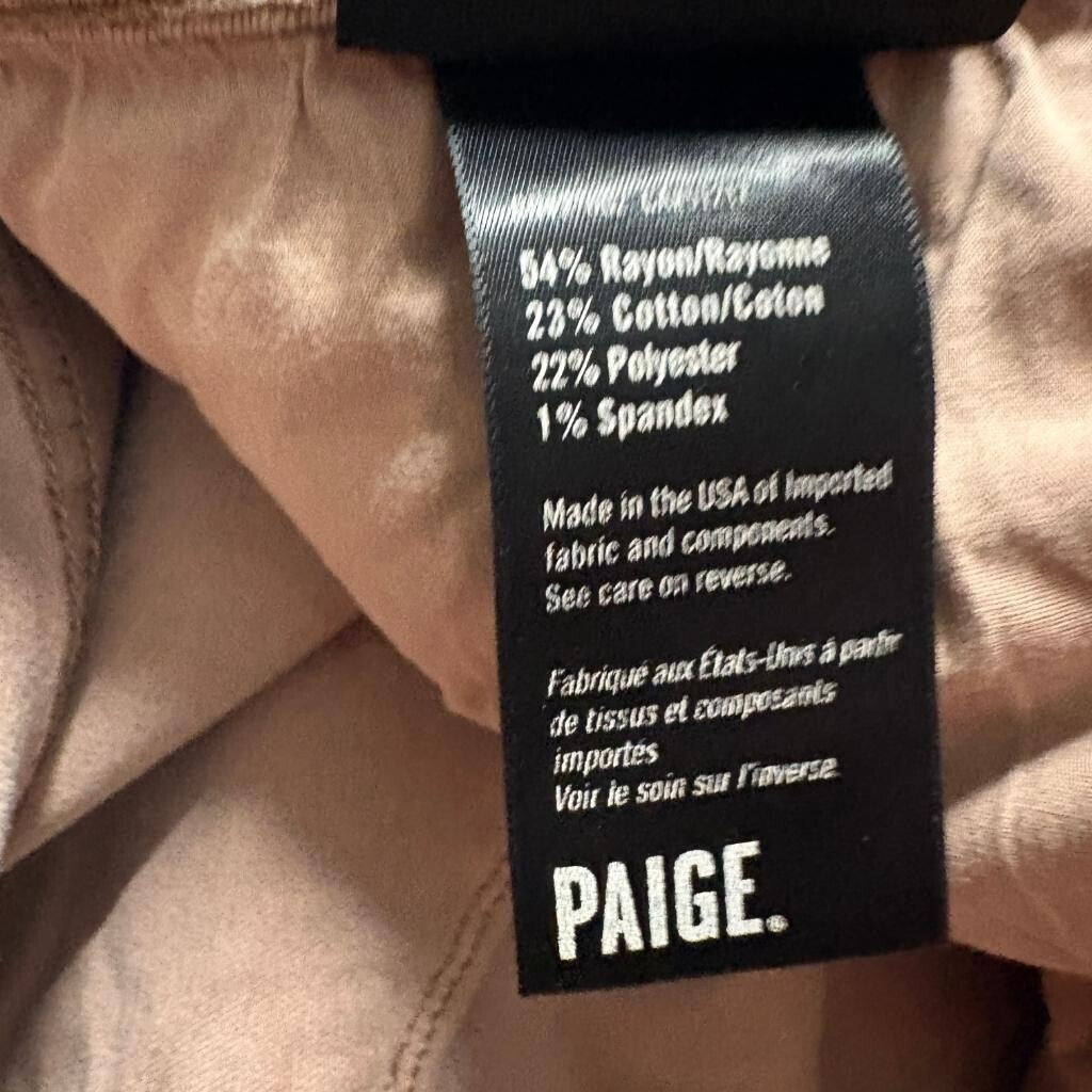 Paige Mens Jeans Size 38 Brown Tan Stretch Denim Made in USA Slim Straight