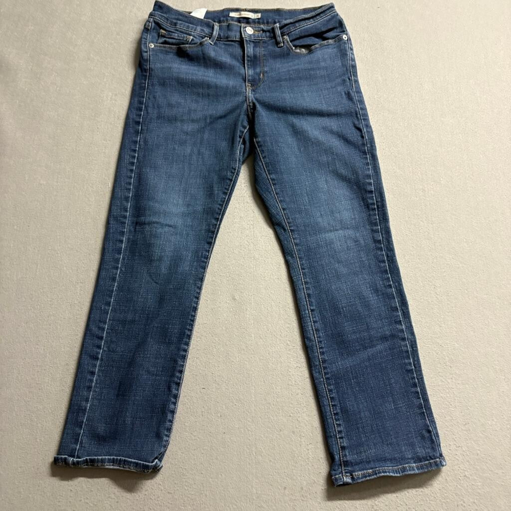 Levi's Classic Straight Jeans Womens Size 8S W29 L28 Medium Wash Stretch Denim