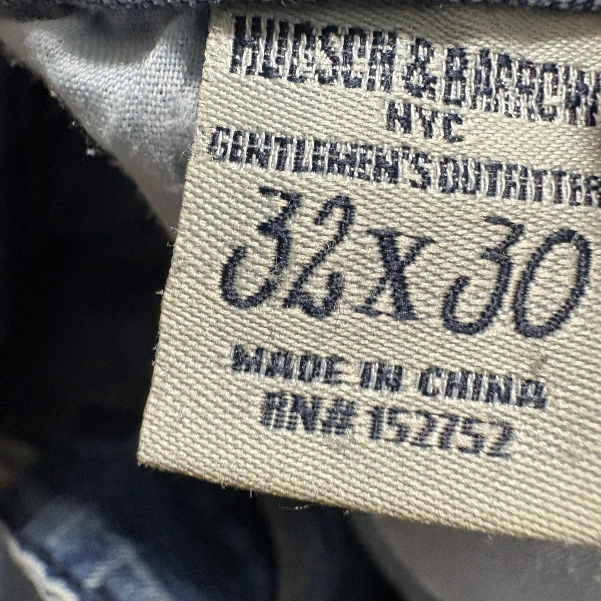 Hudson and Barrow Slim Stretch Jeans Mens 32x30 Blue Denim Medium Wash Pants