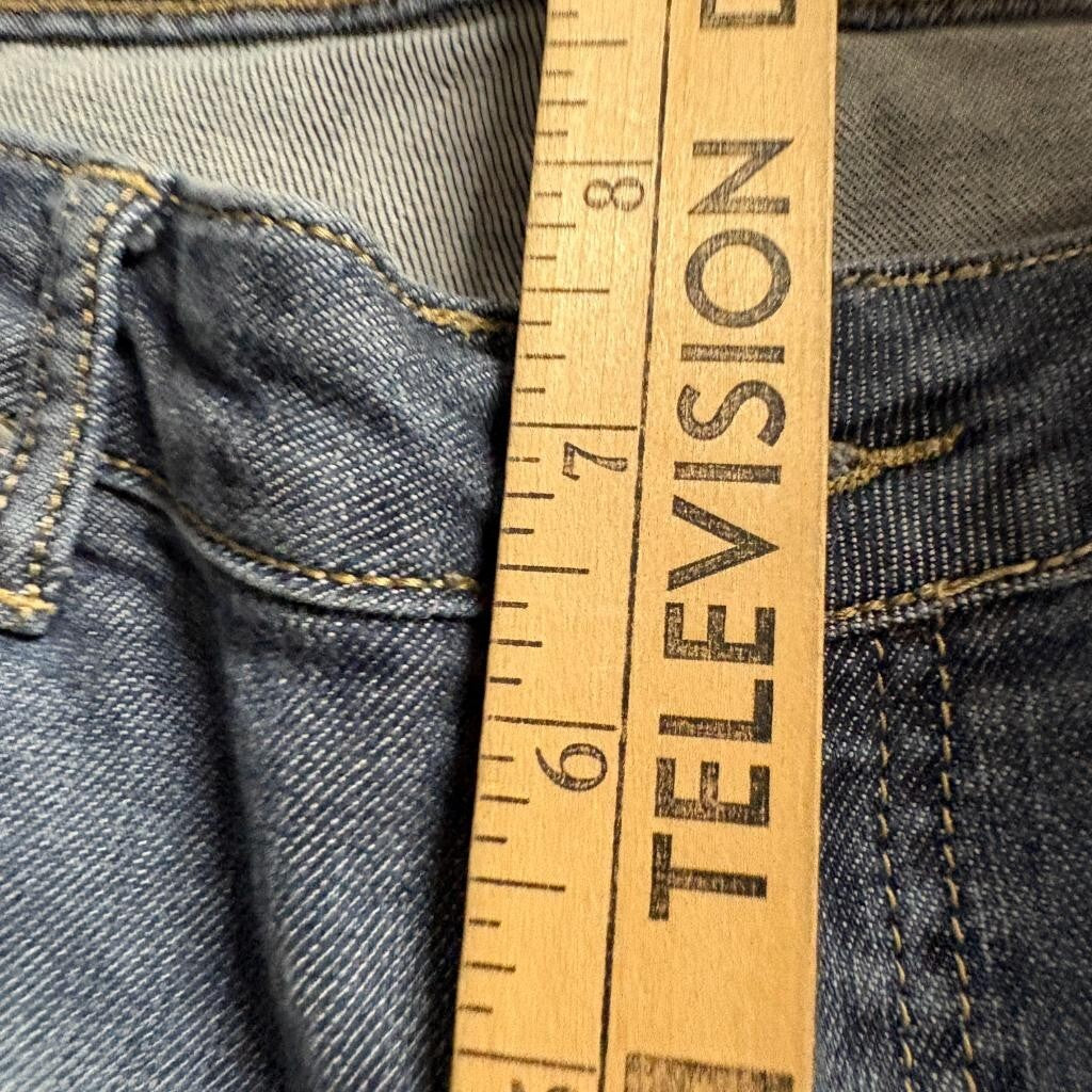 Machine Nouvelle Mode Jeans Womens Size 7 Blue Denim Straight Leg Embroidered