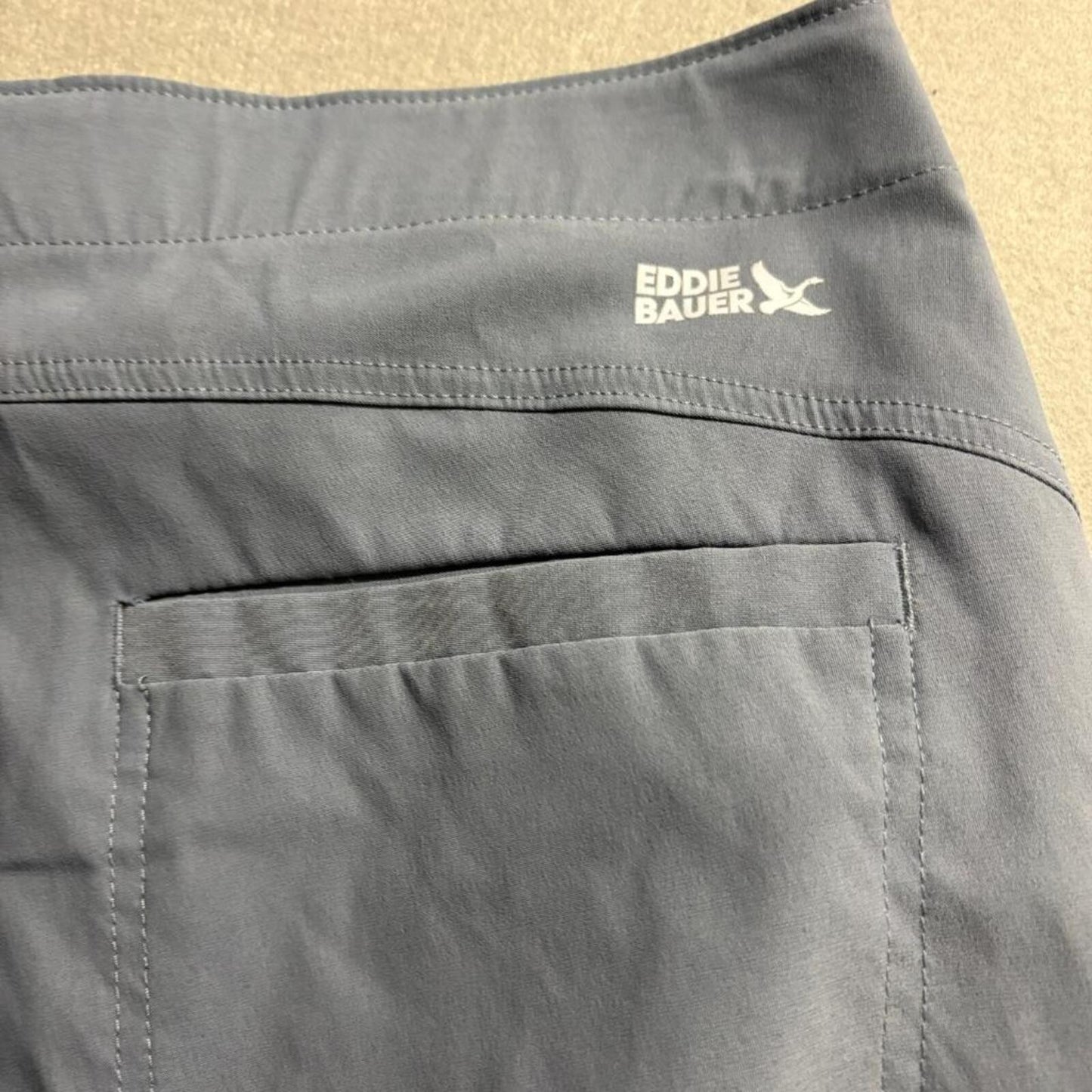 Eddie Bauer Horizon Straight Ankle Pants Womens 14 Gray Blue Hiking Outdoor
