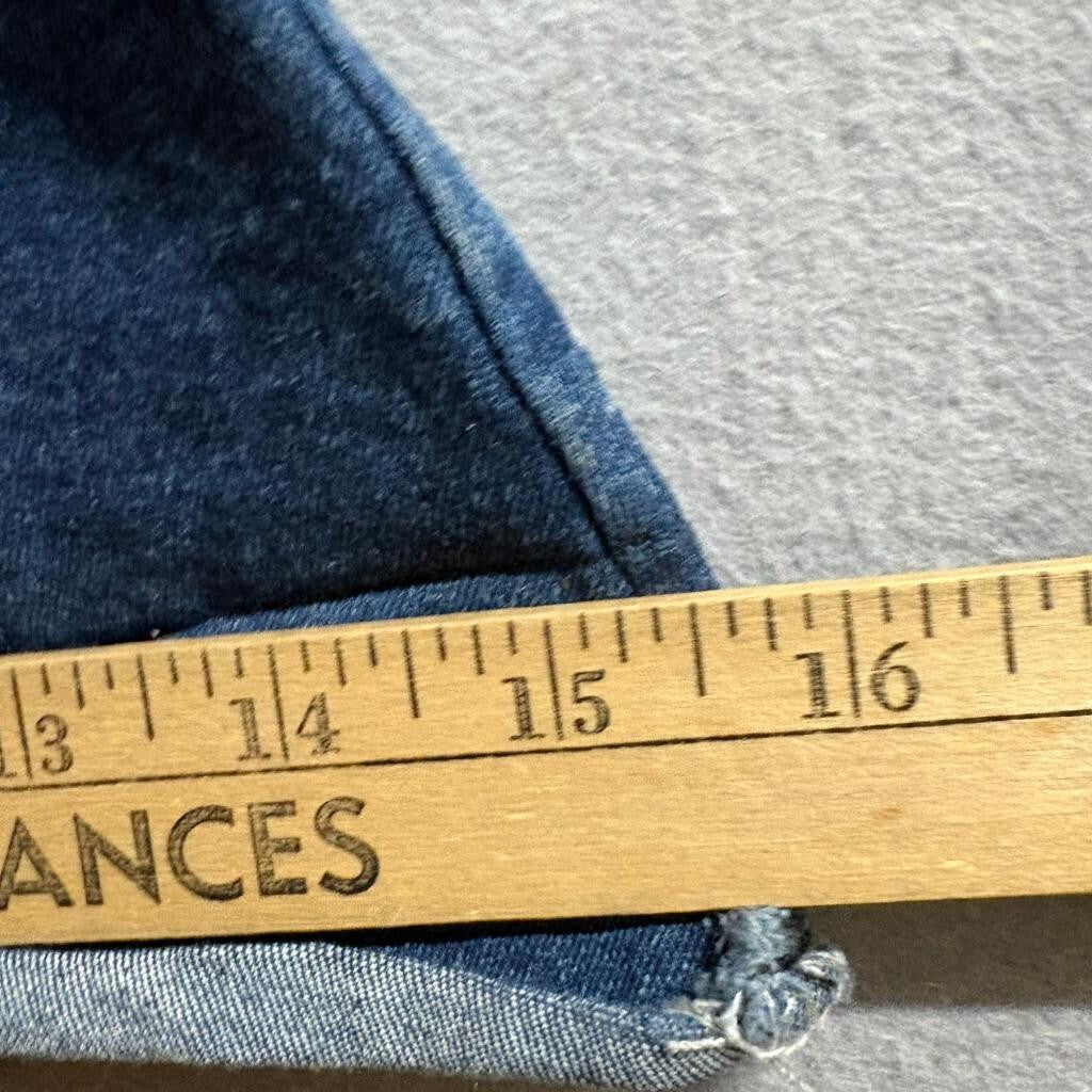 Unbranded Womens Flare Jeans Size XL Blue Denim Raw Hem Bell Bottom High Rise