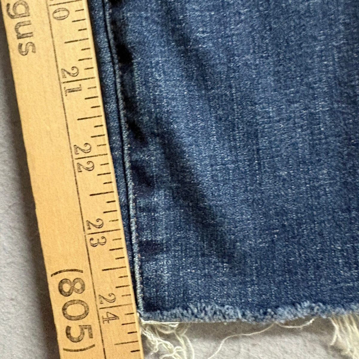 Cosmic Blue Love Moody Jeans Womens 30T Blue Denim Raw Hem Straight Leg Stretch
