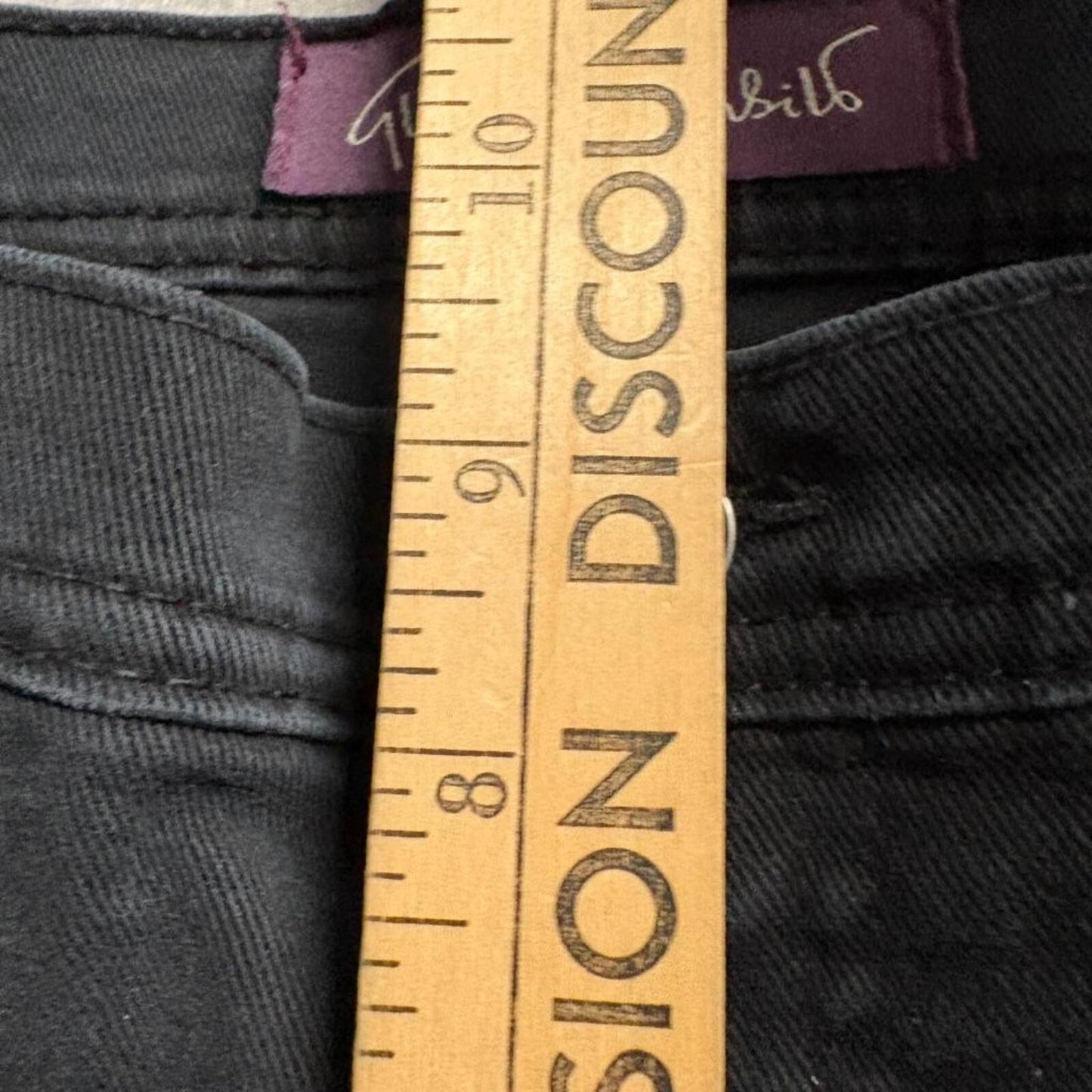 Gloria Vanderbilt Amanda Jeans Womens 6 Short Black Denim High Rise Straight Leg