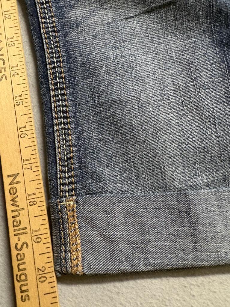 Ariya Jeans Womens 7/8 Blue Denim Capri Crop Embellished Pockets Stretch