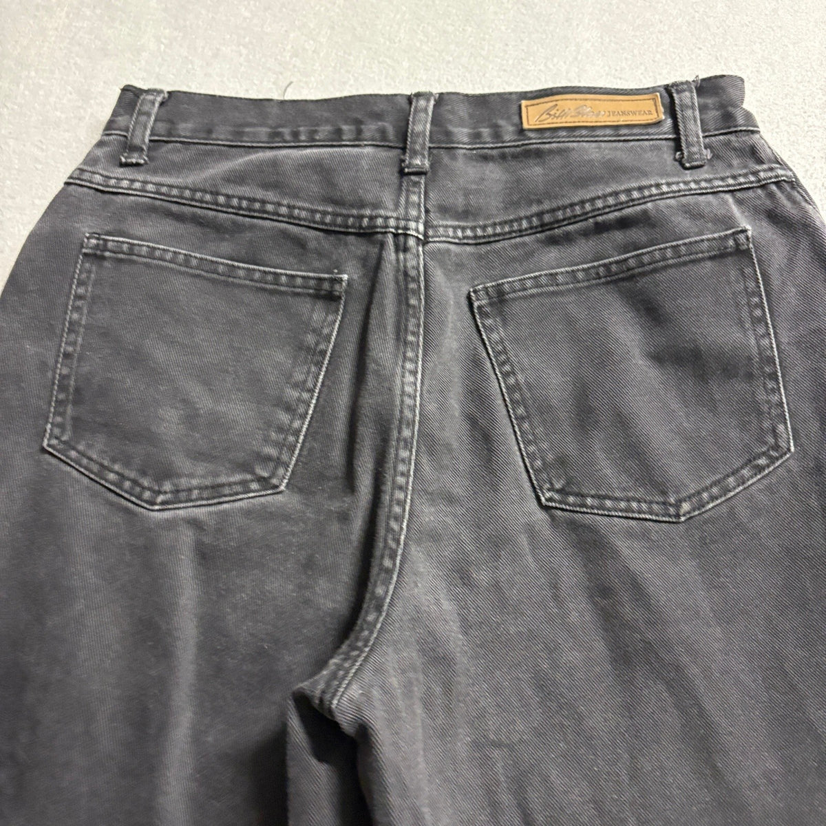 Bill Blass Jeans Womens 10P Black Denim Easy Fit High Rise Tapered Leg Vintage