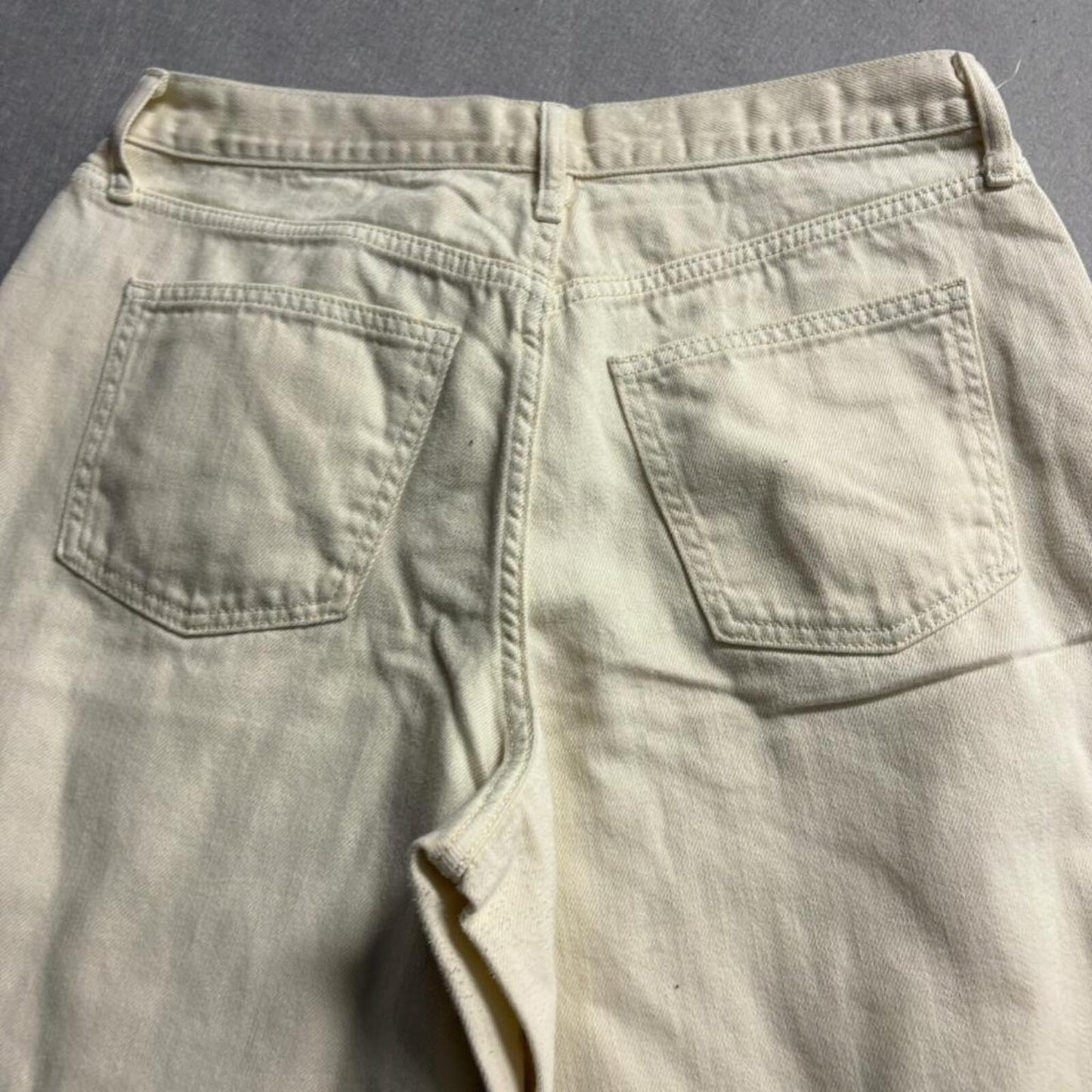 Universal Thread Wide Leg Jeans Womens 10/30R Off White Cream High Rise Denim