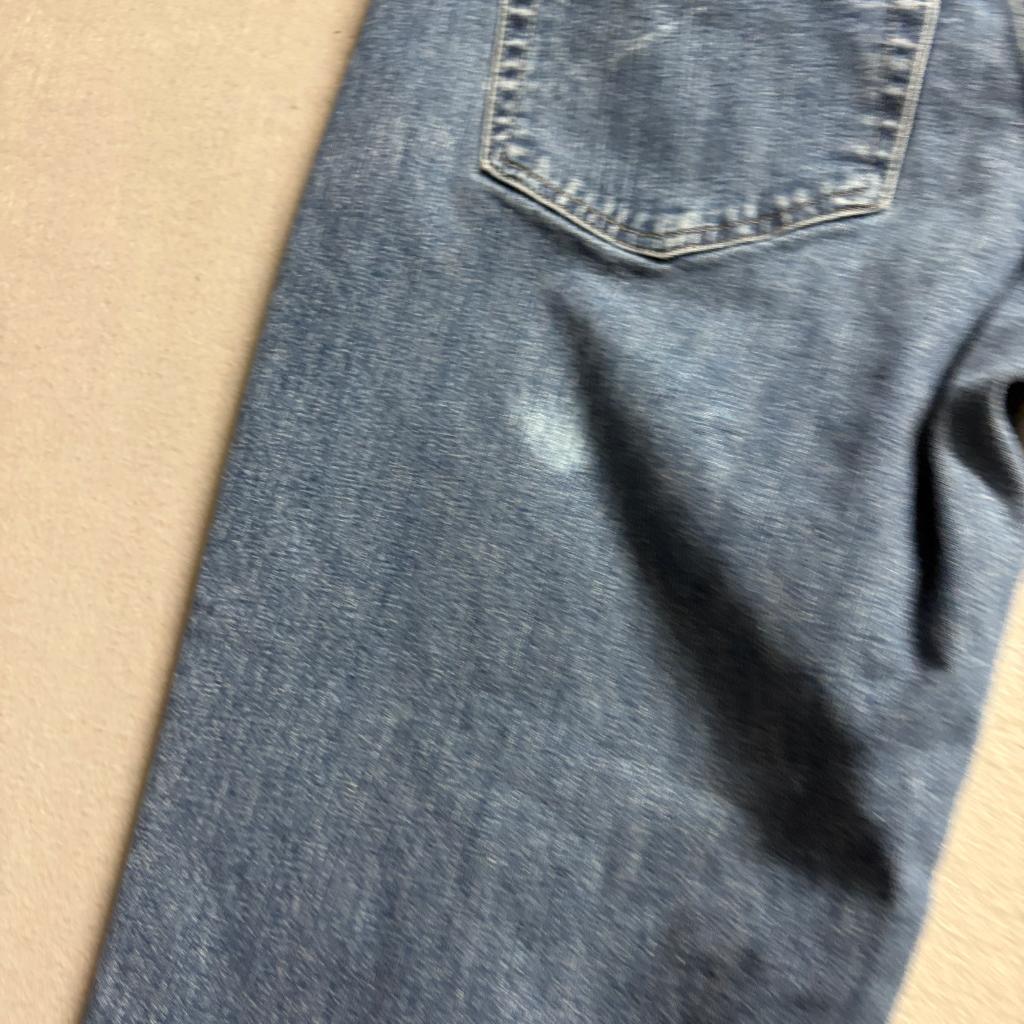 Lee Crop Jeans Womens 14M Blue Denim Embroidered Hem Mid Rise Capris Stretch