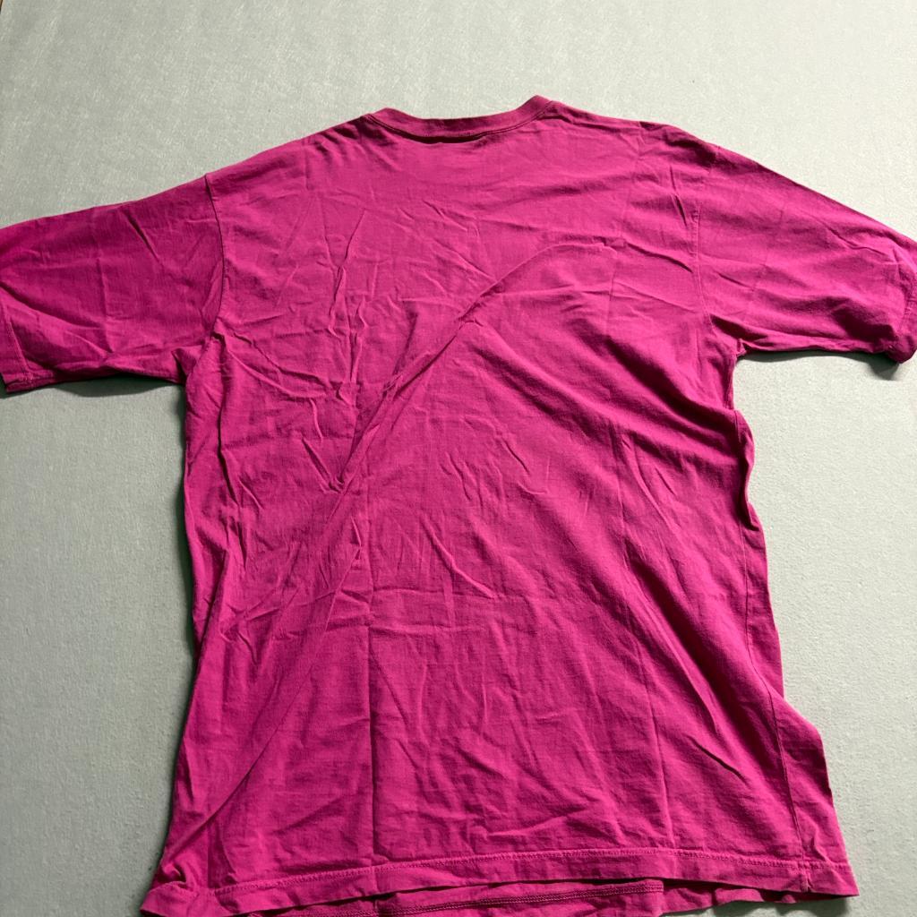 Vintage Key Elements Blank T-Shirt Mens Large Magenta Pink Single Stitch Cotton