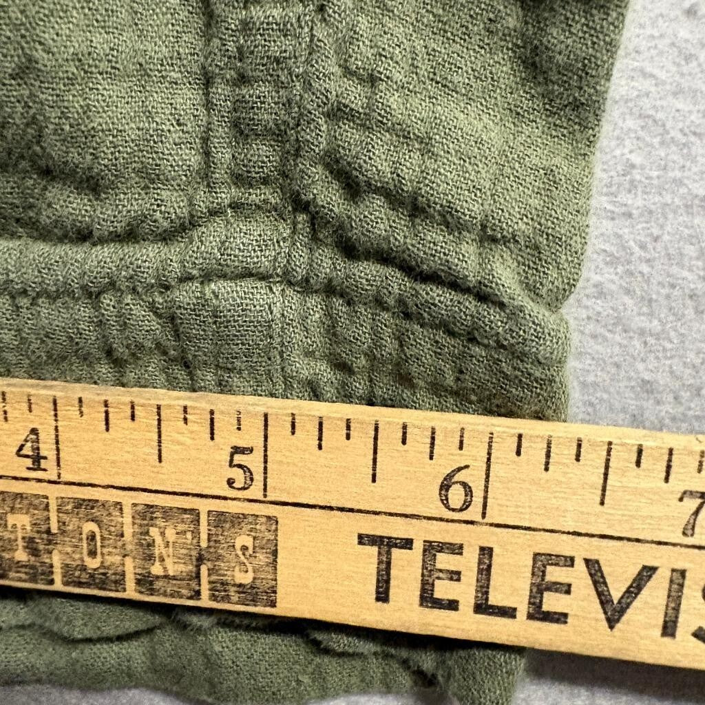 Old Navy Womens Pants Size 6 Green Cotton Double Gauze Utility Carpenter Casual