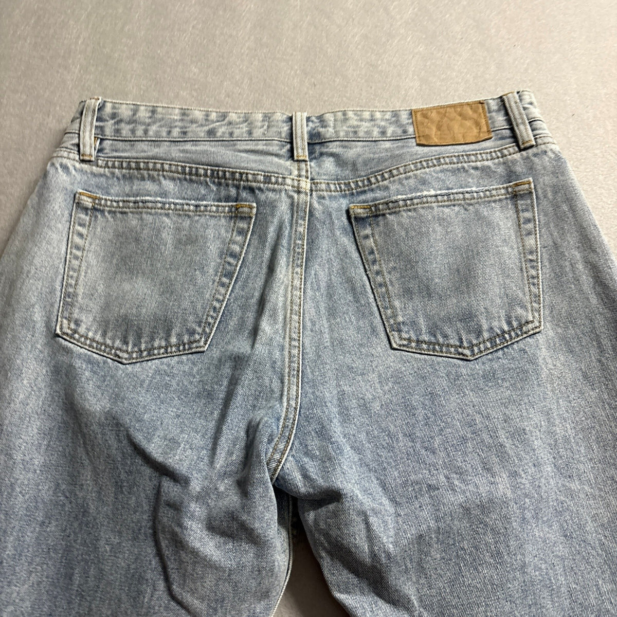 Venroy Mens Jeans Size 34 Light Blue Wash 100% Cotton Straight Leg Denim Pants