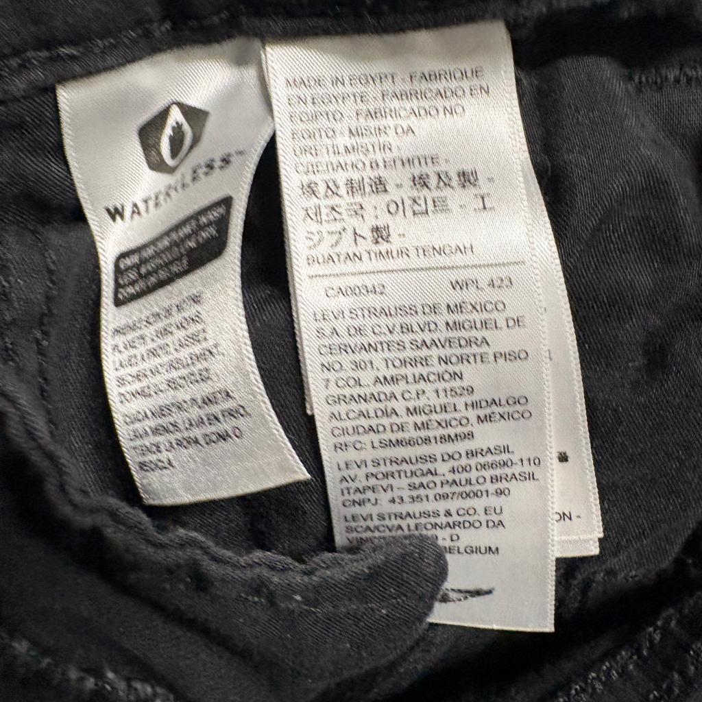 Levi's 725 High Rise Bootcut Jeans Womens 27x30 Black Stretch Denim Pants