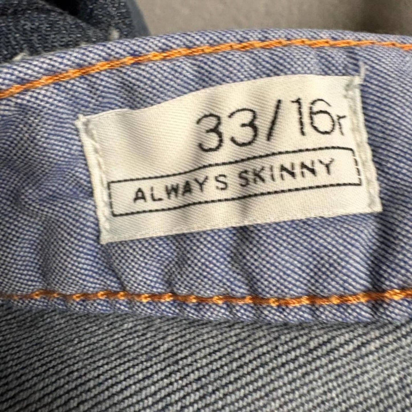 Gap 1969 Always Skinny Jeans Womens 33/16r Blue Denim Medium Wash Stretch