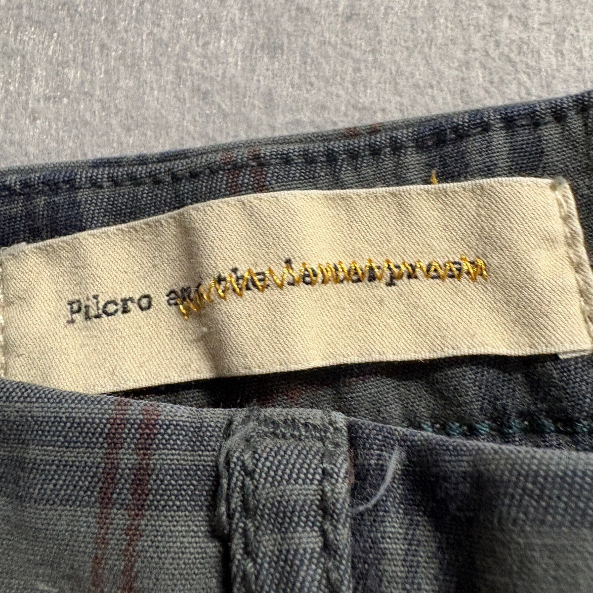 Pilcro and the Letterpress Plaid Pants Size 26 Gray Cotton Stretch Chino Cords