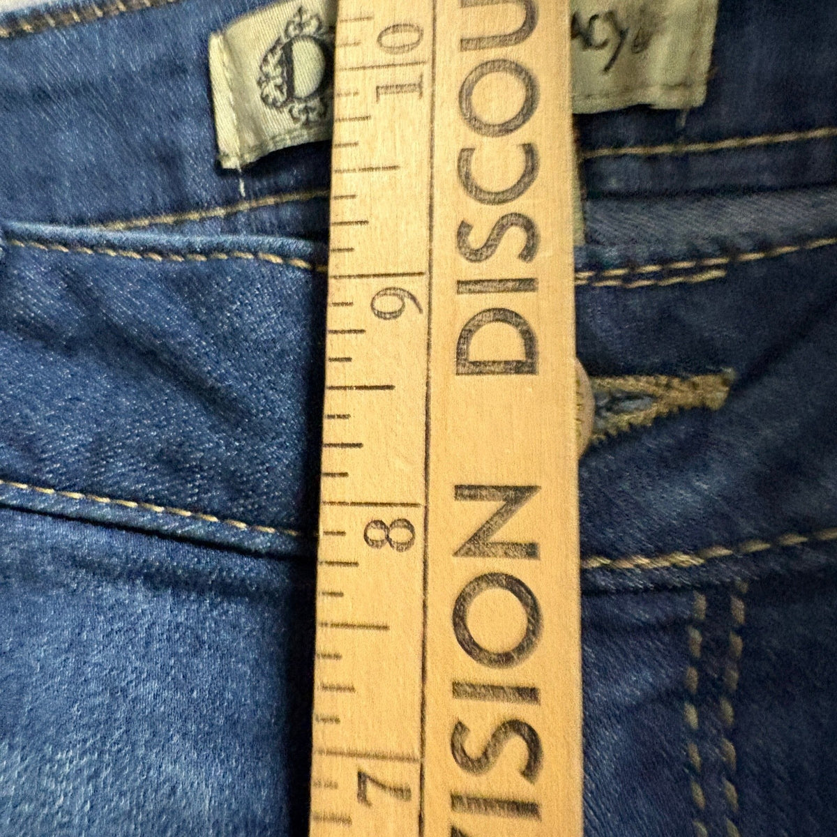 Democracy Freedom Ankle Skimmer Jeans Womens 6 Blue Denim Stretch Crop