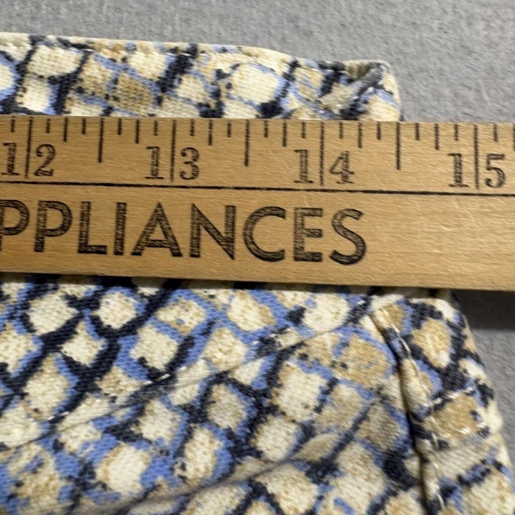 J.McLaughlin Womens Pants Size 2 Blue Beige Snakeskin Print Cotton Stretch Slim