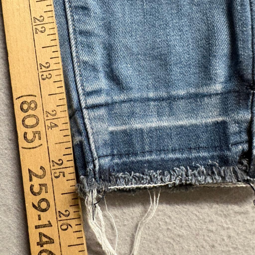 Levis 535 Super Skinny Jeans Womens 26 Blue Denim Raw Hem Stretch