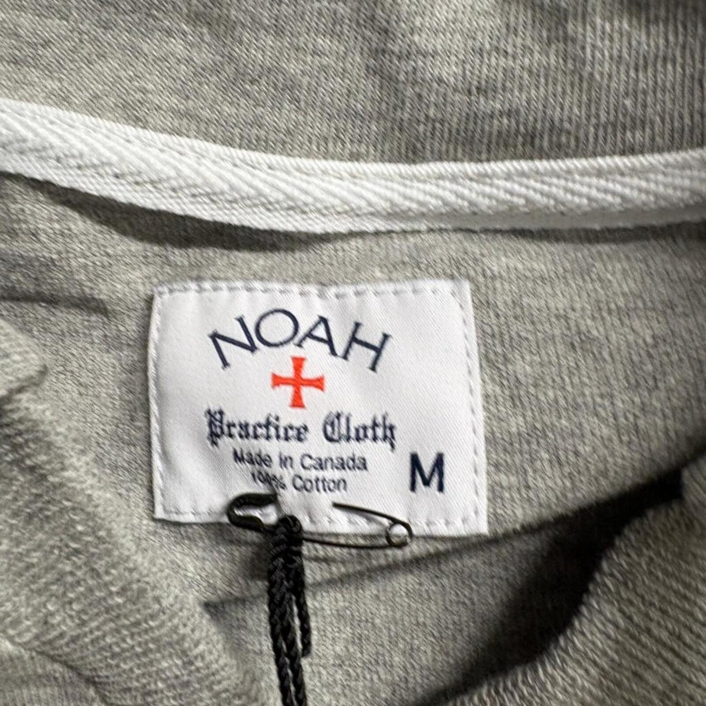 Noah NY Pitch Practice Top Polo Mens Medium Grey Striped Long Sleeve Rugby Shirt