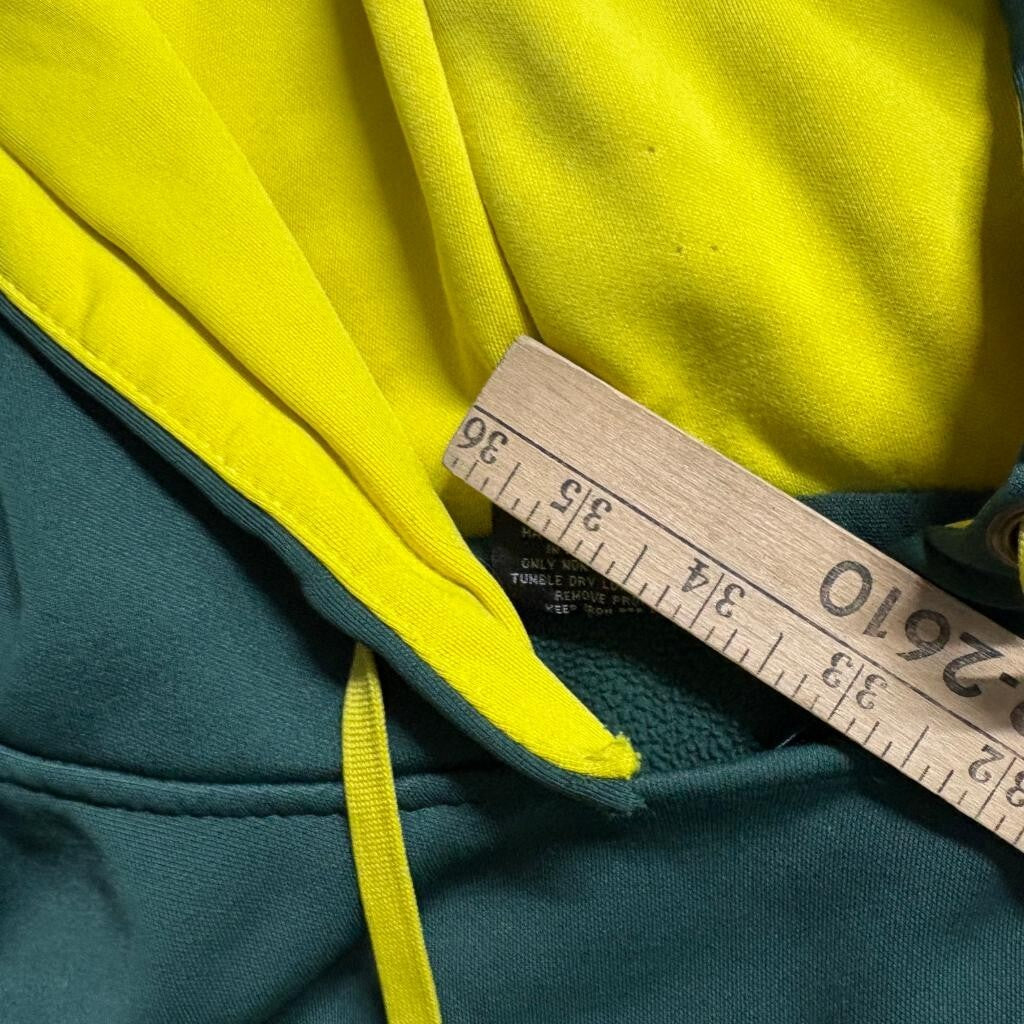 Oregon Ducks Colosseum Athletics Hoodie Mens Large Green Yellow NCAA Sweatshirt