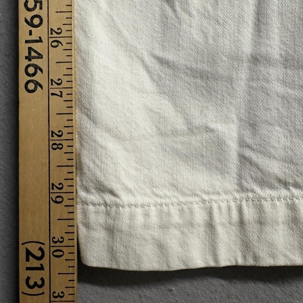 Madewell Baggy Straight Jeans Womens 29 White Cotton Denim Pleated Front Pants