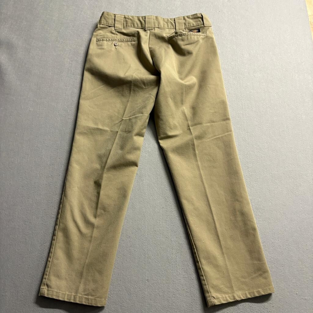 Dickies Slim Taper Chino Pants Mens 31x32 Khaki Beige Workwear WP830DS