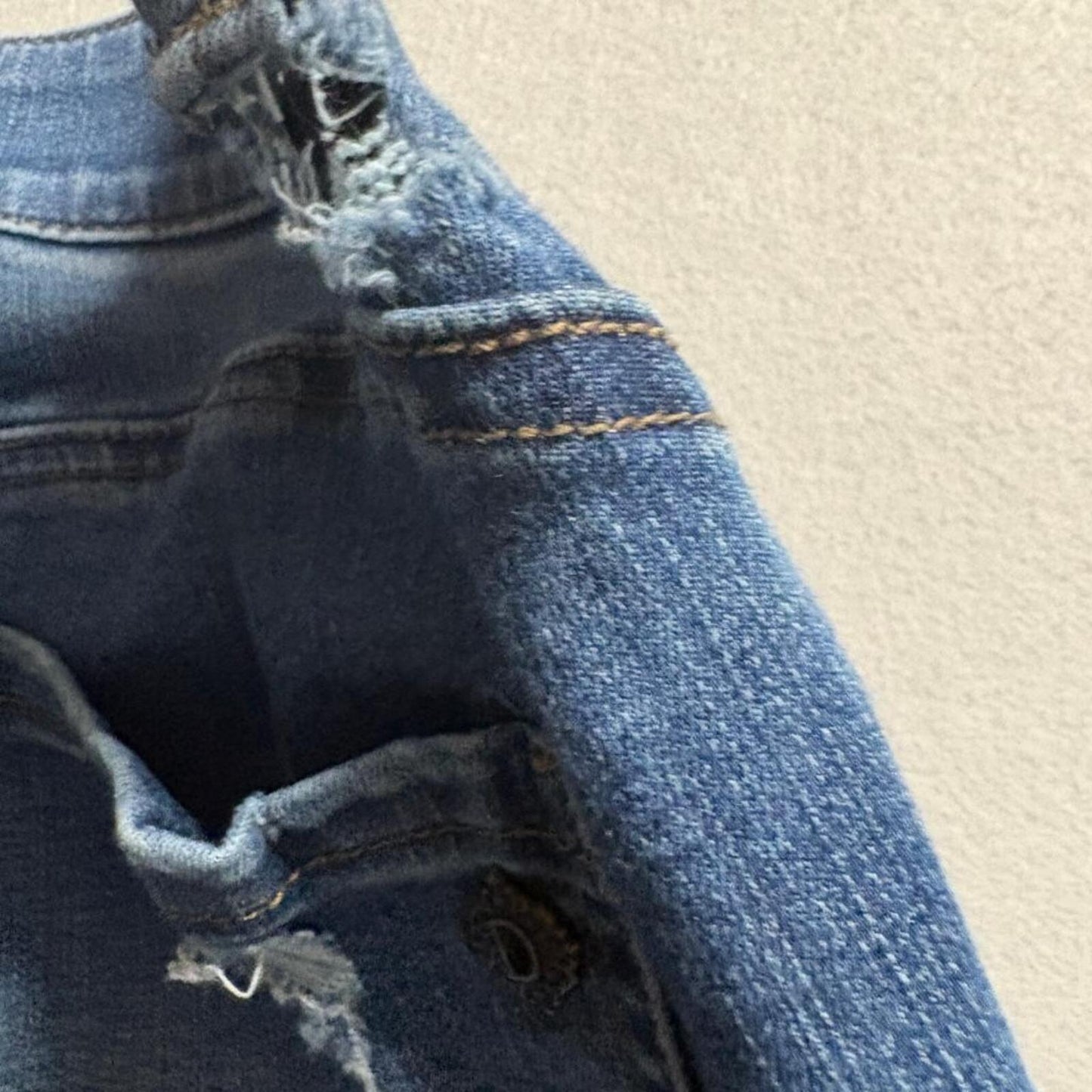 Democracy Ab Technology Jeans Womens 4 Blue Distressed Raw Hem Crop Skinny