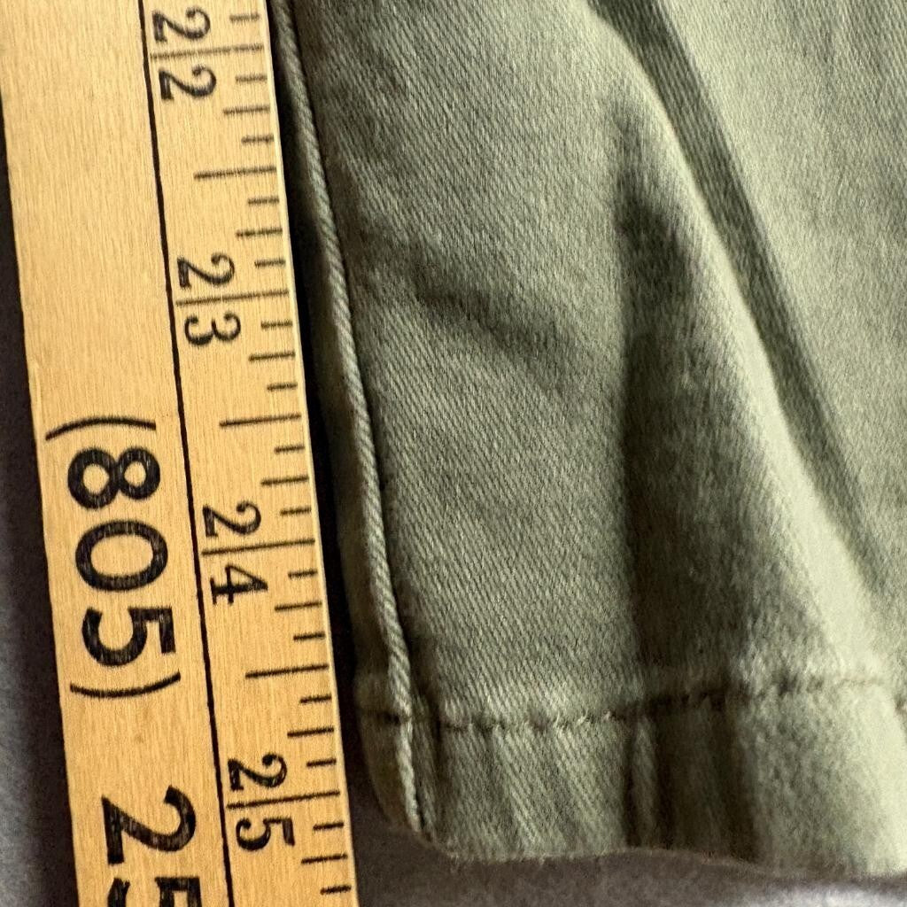 Canyon River Blues Cargo Pants Womens 14 Green Utility Skinny Ankle Zip Stretch