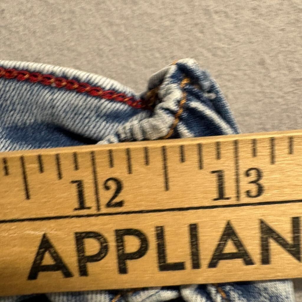 Love Trends Cargo Jeans Womens Size 3 Blue Denim Wide Leg Multi Pocket Stretch