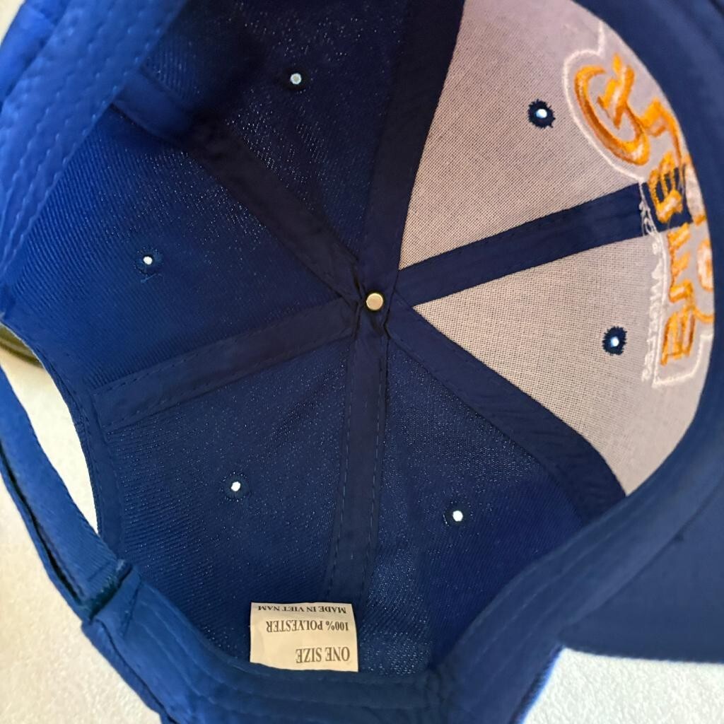 Los Angeles Rams Hat Cap Mens One Size Blue Yellow Embroidered Hook Loop
