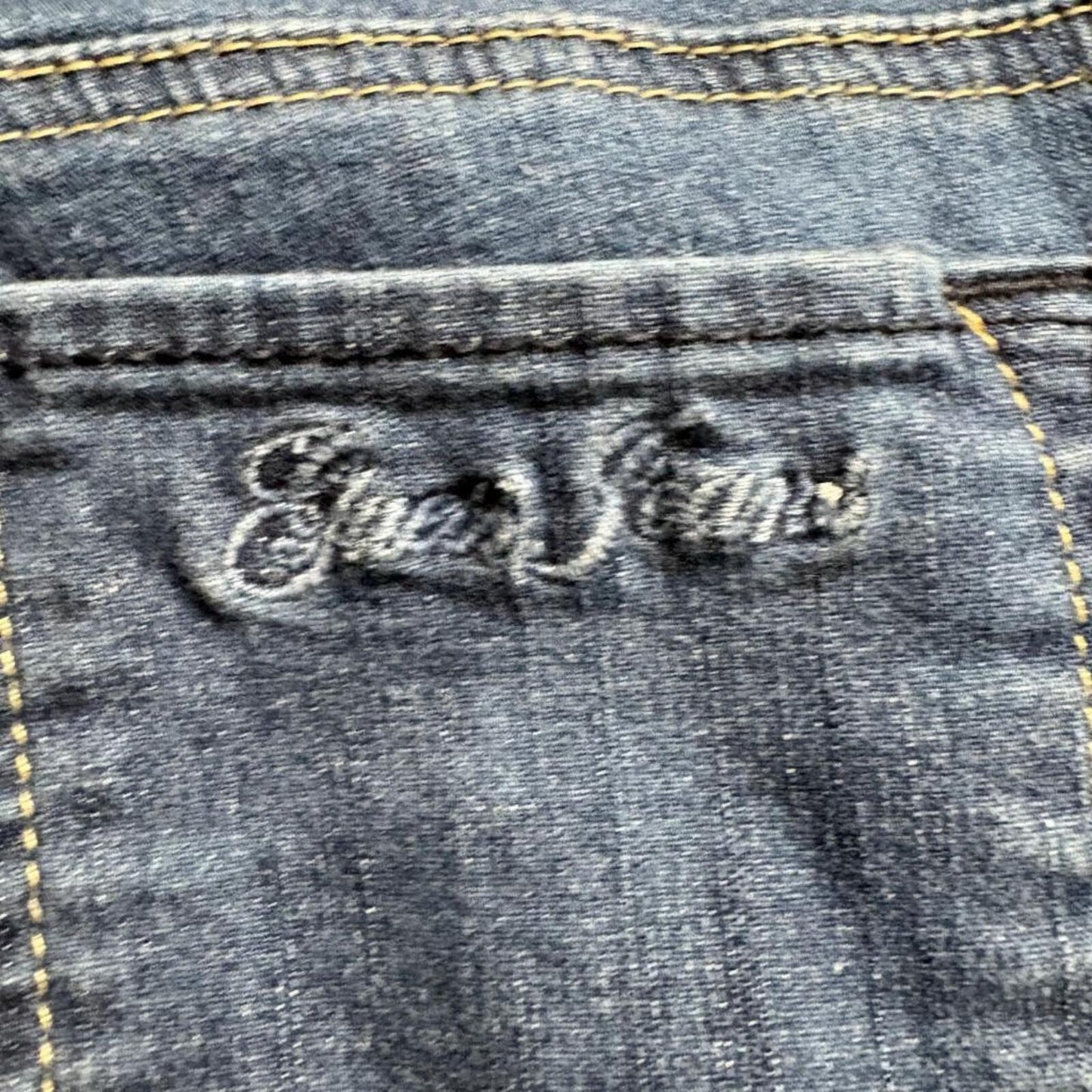 Guess Jeans Womens High Waist Flare Leg Denim Blue Stretch Corset Back Size 24
