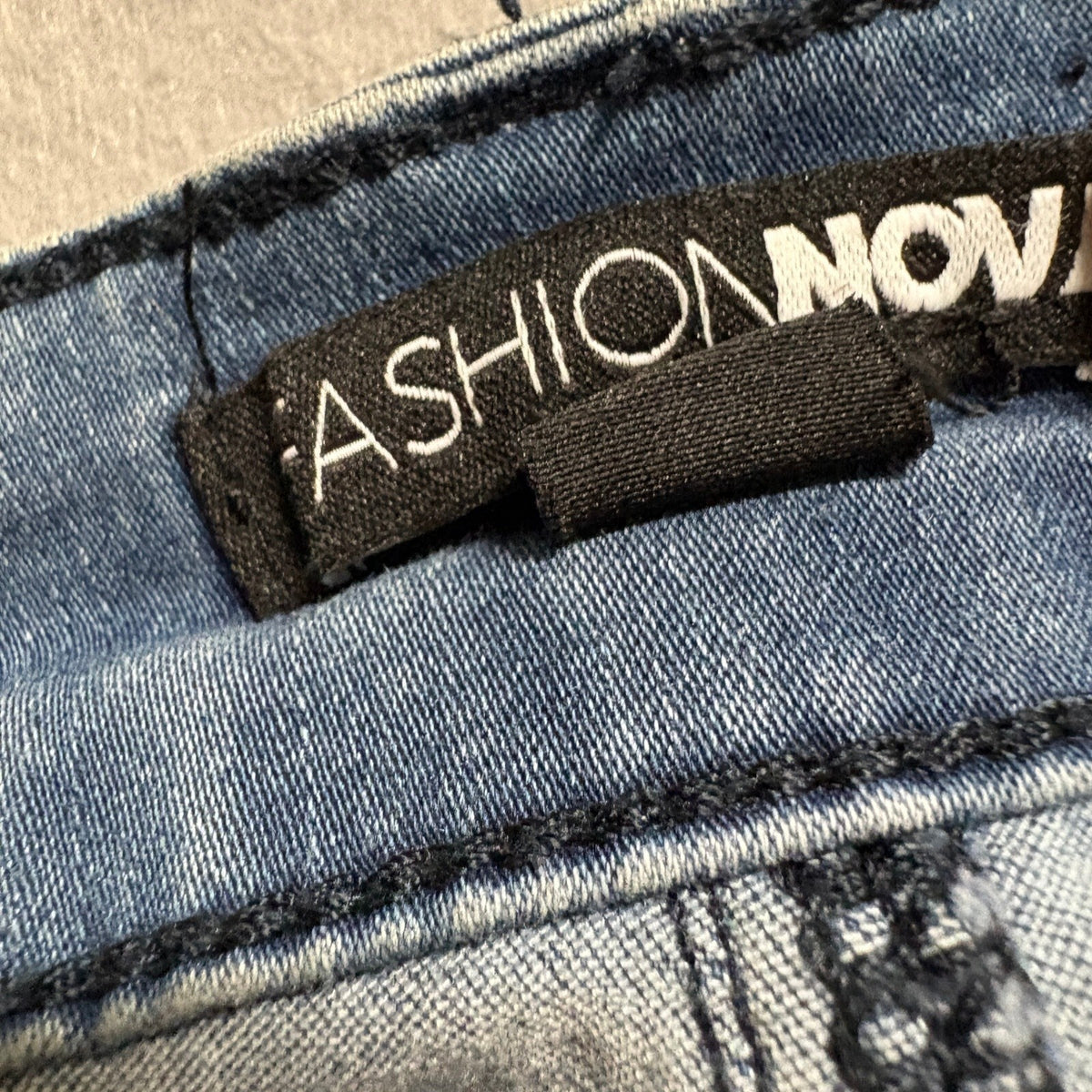 Fashion Nova Cargo Jeans Womens Size 13 Blue Denim Skinny Utility Zipper Ankles