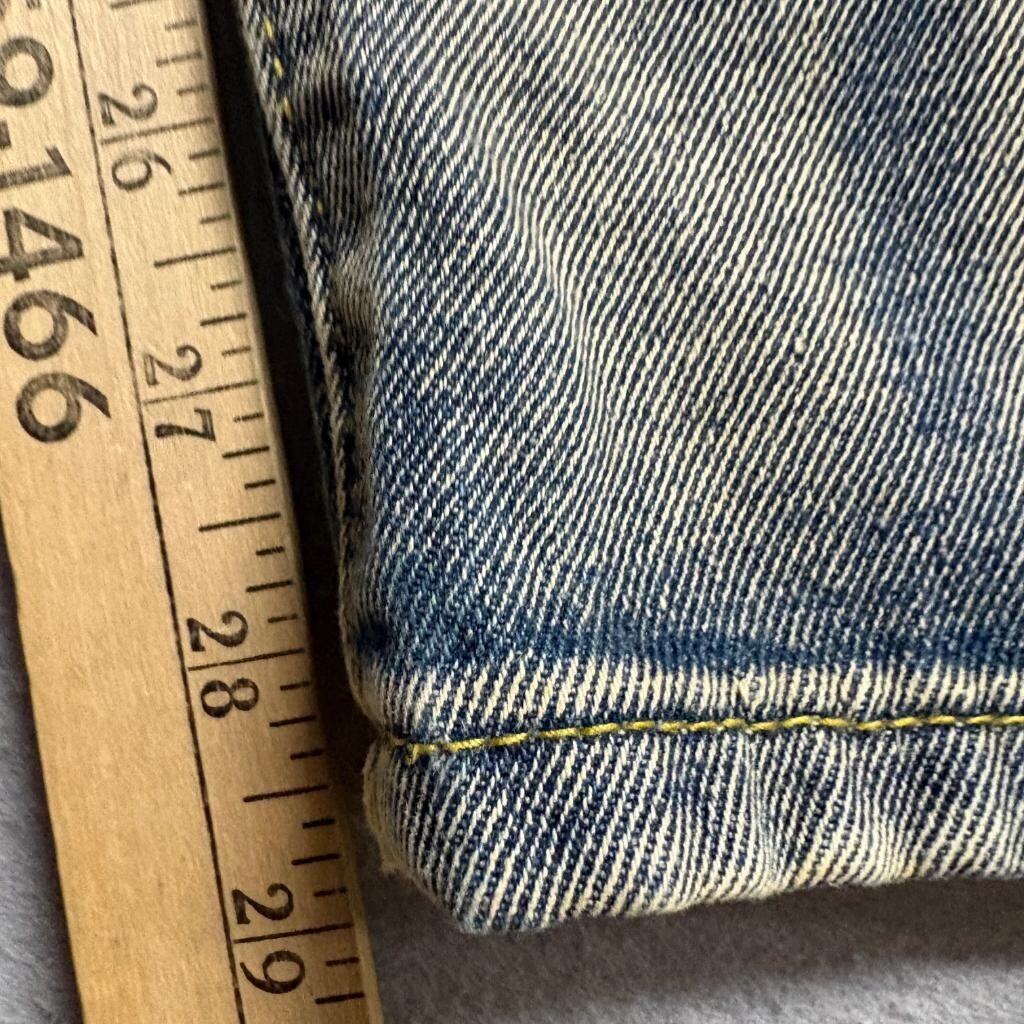 Unbranded Distressed Ripped Jeans Mens 28 Blue Acid Wash Denim Slim Tapered
