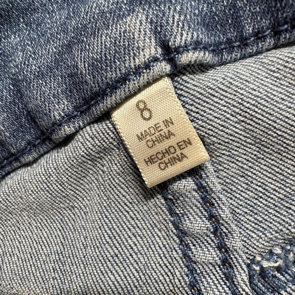 Seven7 Tummyless Skinny Jeans Womens Size 8 Blue Stretch Denim Mid Rise