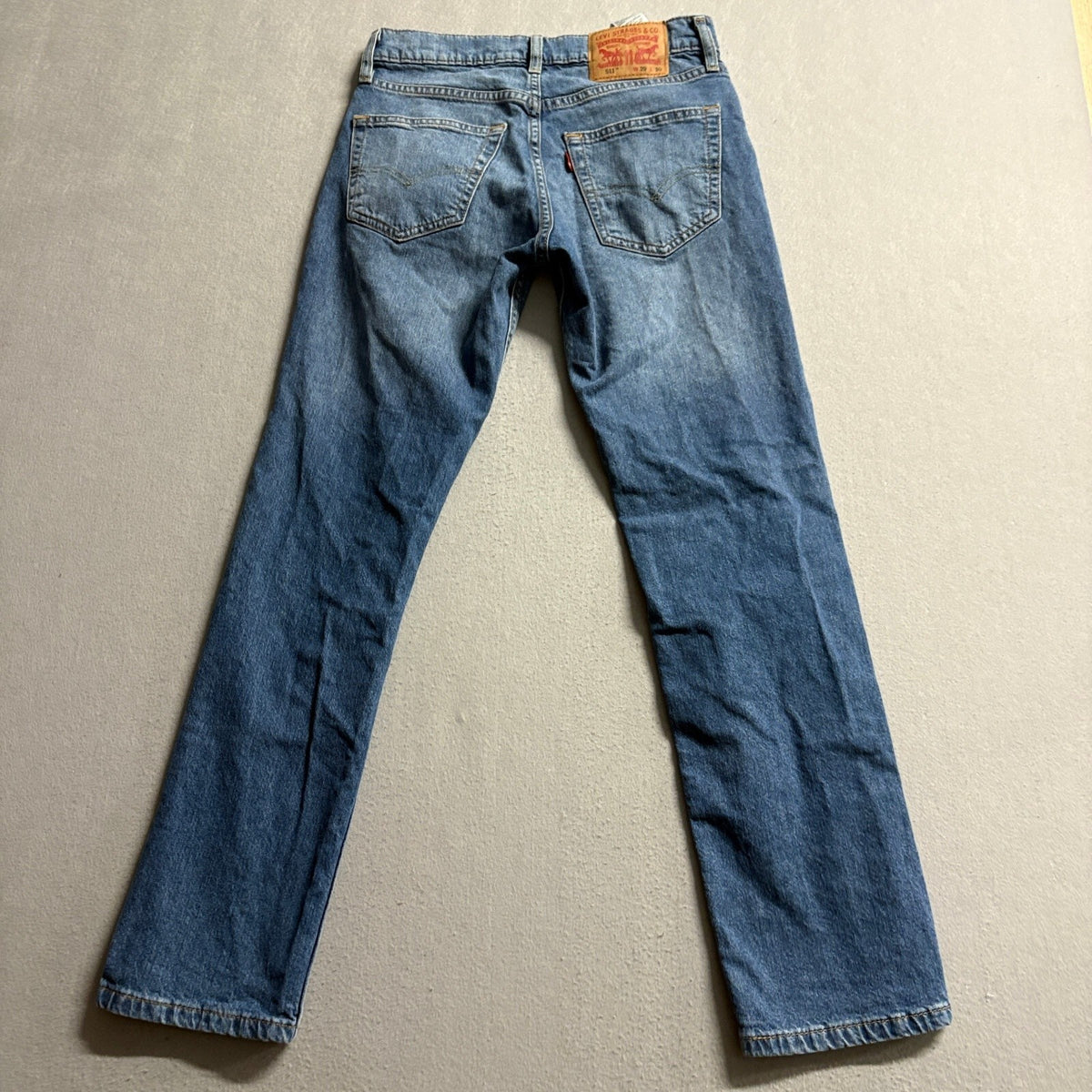 Levis 511 Slim Fit Jeans Mens 29x30 Blue Denim Medium Wash Pants
