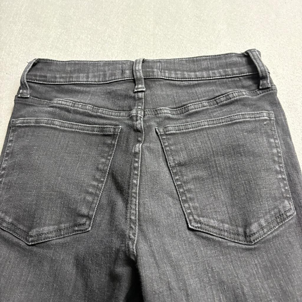 Madewell Stovepipe Jeans Womens 28 Black High Rise Straight Leg Denim