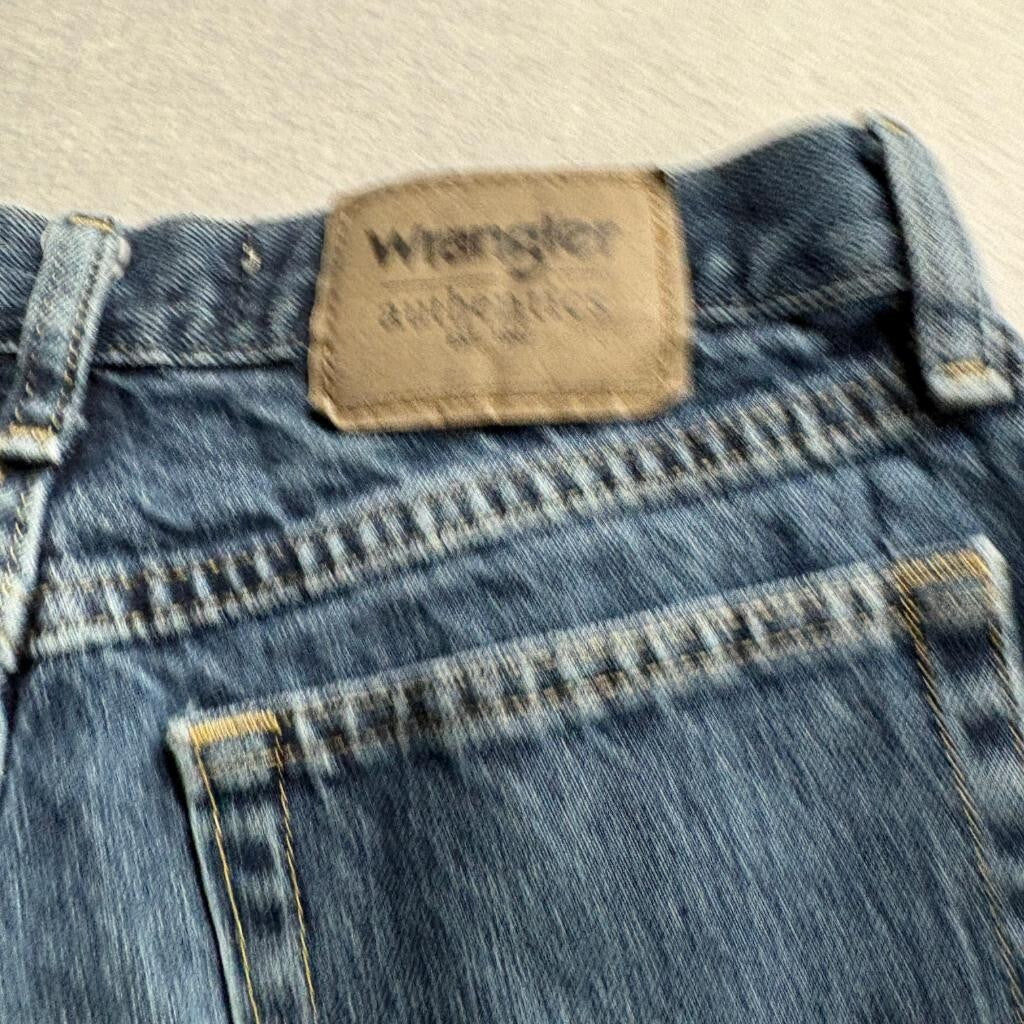 Wrangler Authentics Mens Jeans 28x30 Blue Denim Straight Leg 100% Cotton
