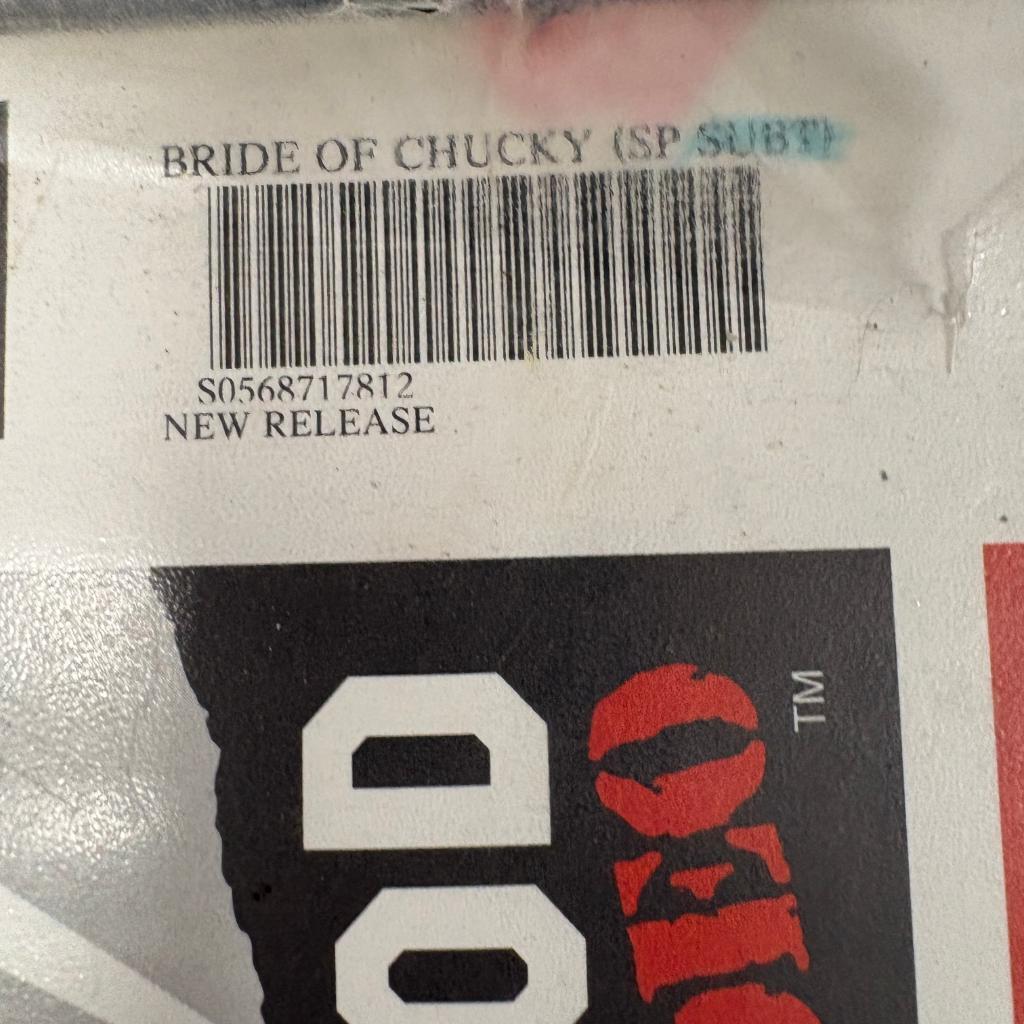 Bride of Chucky VHS Spanish Subtitled Subtítulos en Español Hollywood Video Case