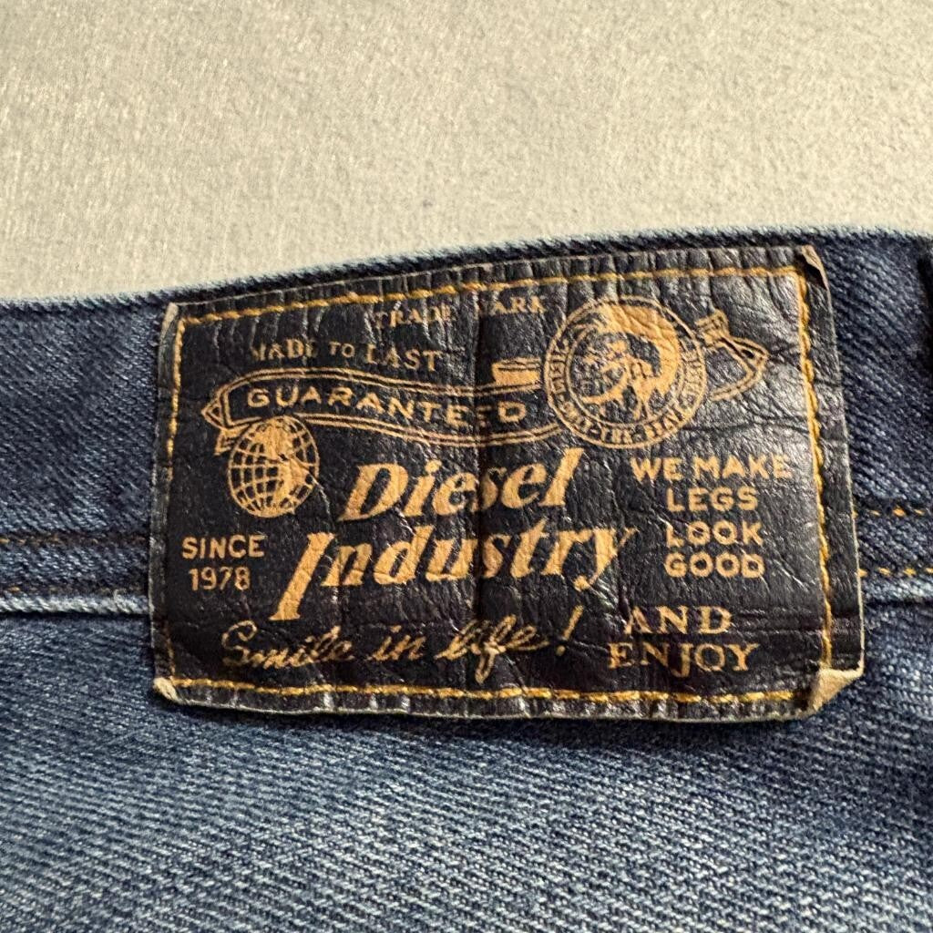 Diesel Safado Jeans Mens 34x32 Regular Slim Straight Wash 0RUs6 Blue Denim