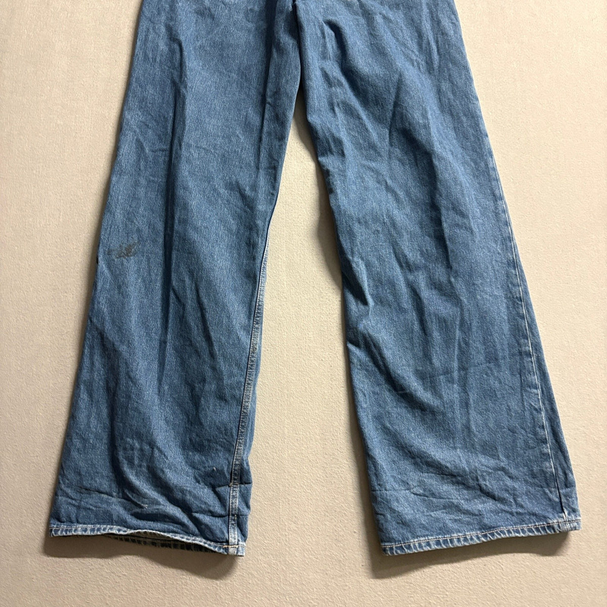 Zara Wide Leg Jeans Womens Size 8 Blue Denim High Rise 100% Cotton