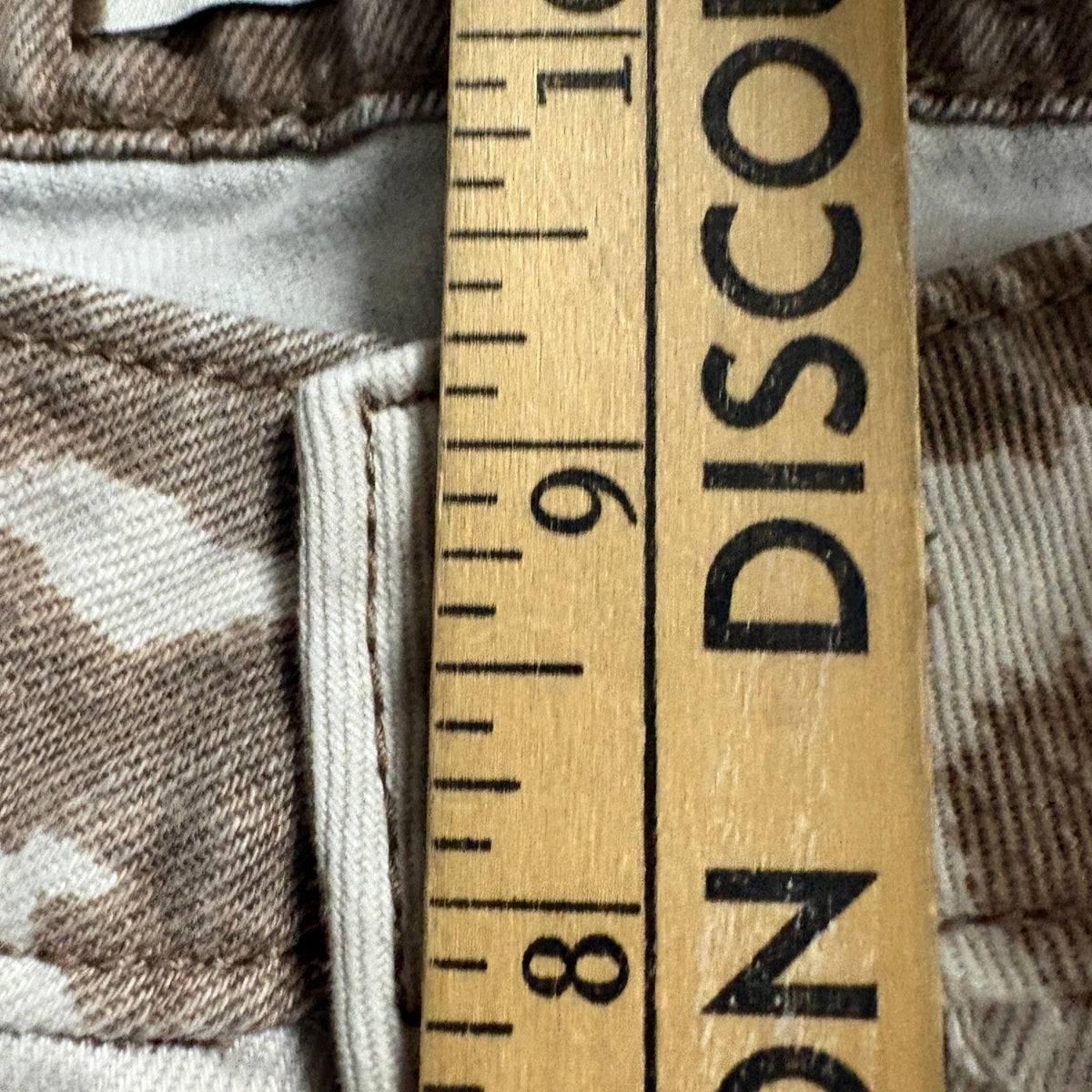 Hollister Low-Rise Baggy Jeans Womens 8R W29 Brown Cow Print Camo Wide Leg
