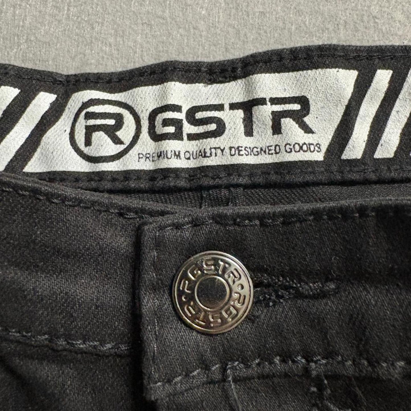 RGSTR Jeans Mens 16 Black Denim Straight Leg Stretch Pants