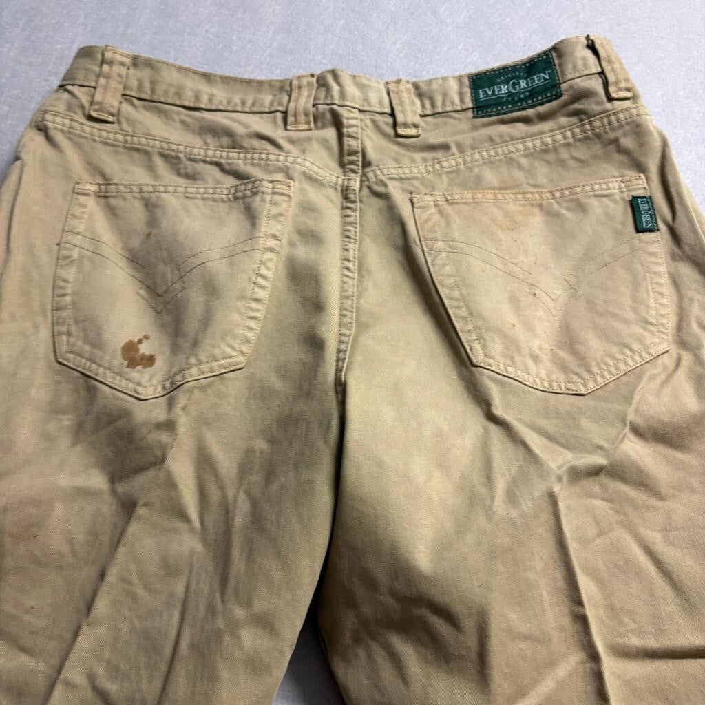 Evergreen Jeans Mens 38 Regular Khaki Brown Cotton Loose Straight Chino Pants