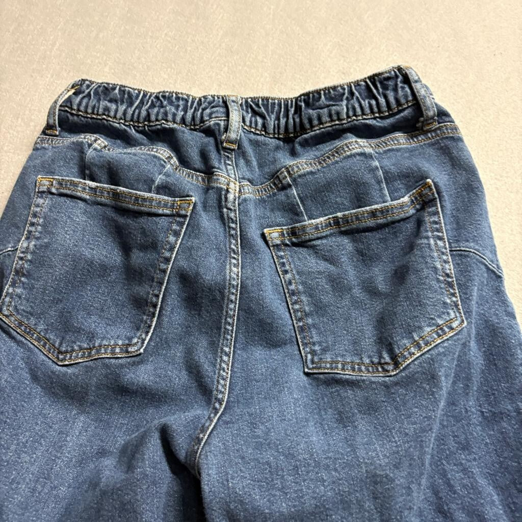 Arizona Jean Co Flare Jeans Girls Size 8 Blue Denim Stretch Elastic Waist