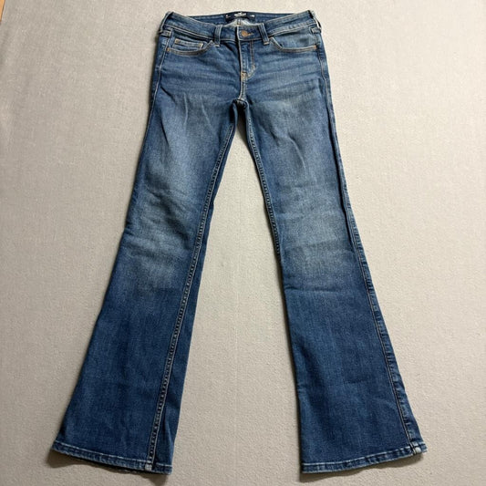 Hollister Low Rise Bootcut Jeans Womens 2R W26 Blue Soft Stretch Denim