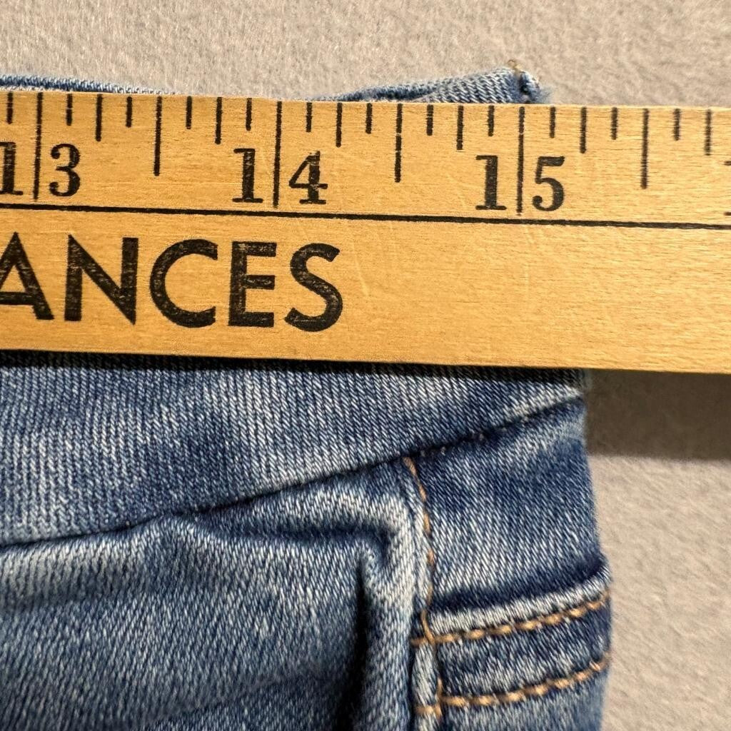 American Eagle Curvy High Rise Jegging Womens Size 8 Blue Distressed Jeans