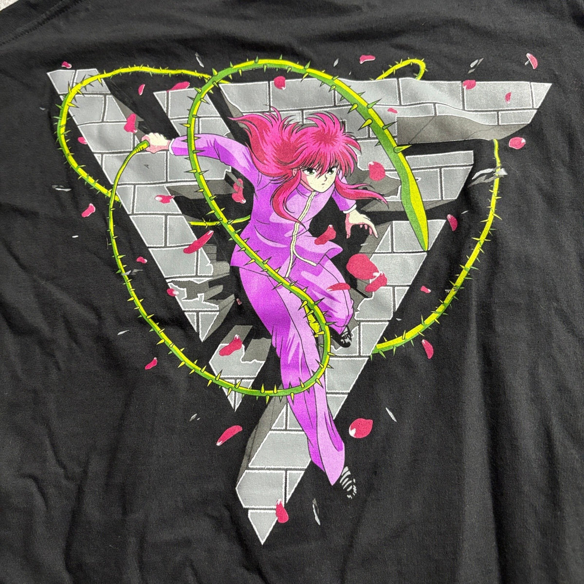 Hypland x Yu Yu Hakusho Kurama Graphic T-Shirt Mens Large Black Anime Tee