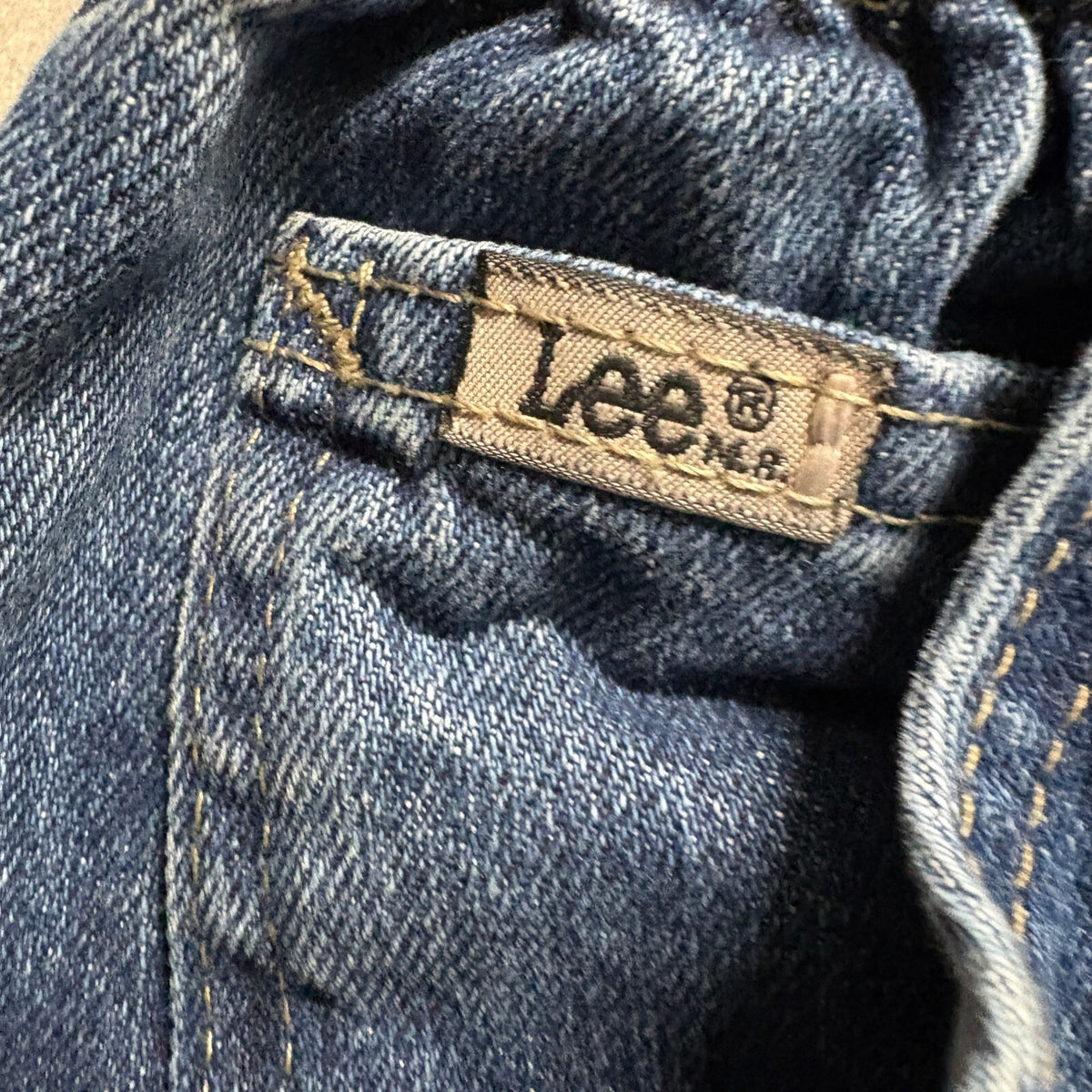 Lee Relaxed Fit Womens Elastic Waist Blue Denim Tapered Jeans Size 18 Long