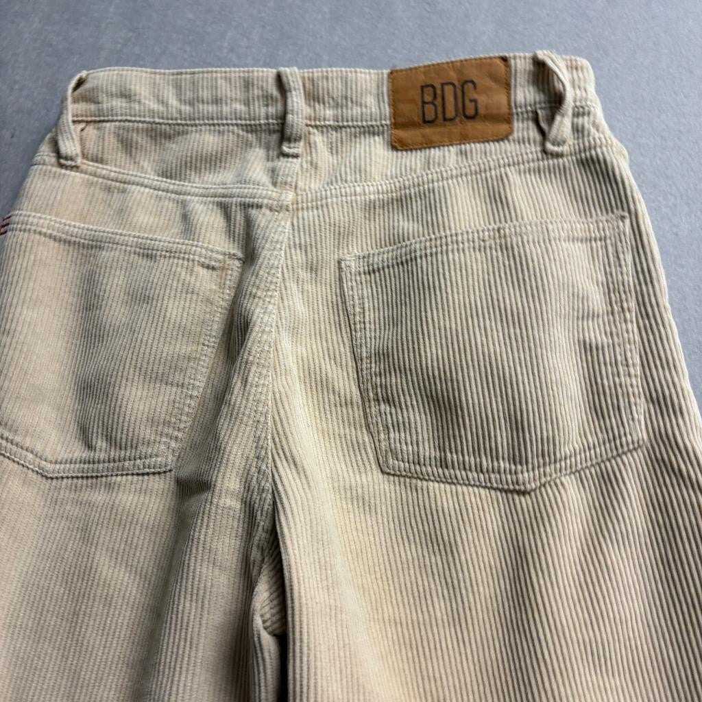 BDG Urban Outfitters Corduroy Pants Womens 27 Beige High Wide Leg High Rise
